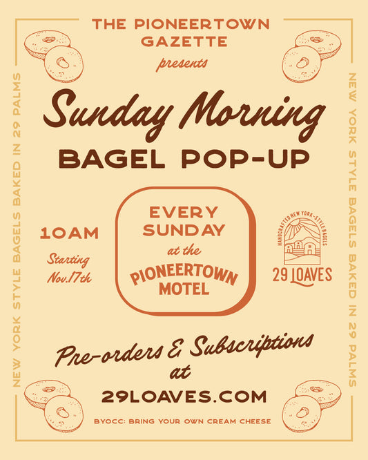 Bagel Pop-Up at Pioneertown Motel – Order a Dozen for Sunday Pickup (Pre-Order) - Dozen