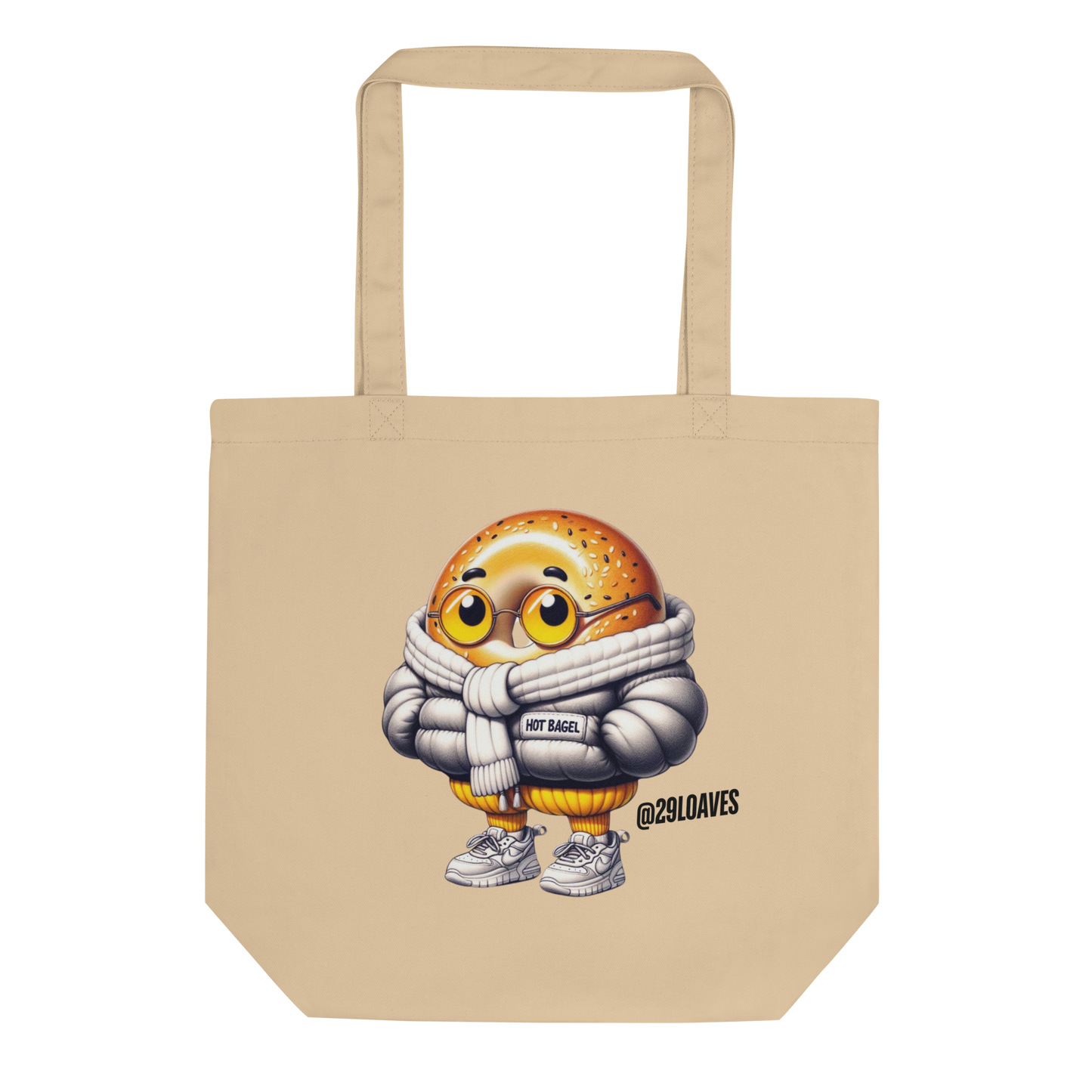 Eco Tote Bag featuring Hot Bagel