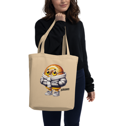 Eco Tote Bag featuring Hot Bagel